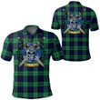 1sttheworld Clothing - Abercrombie Tartan Polo Shirt Celtic Scottish Warrior - Golf Shirt A7
