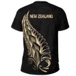1sttheworld Aotearoa New Zealand T-shirt - Maori Silver Fern Gold A10