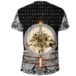 1sttheworld T-Shirt - Wolf and Vikings Tattoo 3D A27