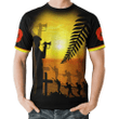 New Zealand T-Shirt - Anzac Day Lest We Forget Sunset - BN39