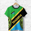 Tanzania Flag T Shirt Maasai Shield K4