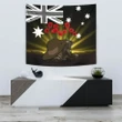 1sttheworld Australia Anzac Day Tapestry - Lest We Forget Hat And Boots Poppies A24