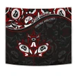 Canada Day Tapestry - Haida Maple Leaf Style Tattoo Black A02