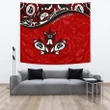 Canada Day Tapestry - Haida Maple Leaf Style Tattoo Red A02
