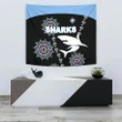 Cronulla Tapestry Sharks Simple Indigenous - Black A7