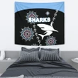 Cronulla Tapestry Sharks Simple Indigenous - Black A7