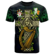 1sttheworld Ireland T-Shirt - Fitz-Row Irish Family Crest and Celtic Cross A7
