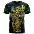 1sttheworld Ireland T-Shirt - Mullins or O'Mullins Irish Family Crest and Celtic Cross A7