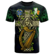 1sttheworld Ireland T-Shirt - House of O'DINNEEN Irish Family Crest and Celtic Cross A7