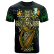 1sttheworld Ireland T-Shirt - McCusker or Cosker Irish Family Crest and Celtic Cross A7