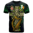1sttheworld Ireland T-Shirt - Cahane or O'Cahane Irish Family Crest and Celtic Cross A7