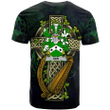 1sttheworld Ireland T-Shirt - Ker Irish Family Crest and Celtic Cross A7