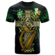 1sttheworld Ireland T-Shirt - Ker Irish Family Crest and Celtic Cross A7