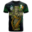 1sttheworld Ireland T-Shirt - Fulton Irish Family Crest and Celtic Cross A7