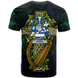 1sttheworld Ireland T-Shirt - Nevins or McNevins Irish Family Crest and Celtic Cross A7