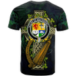 1sttheworld Ireland T-Shirt - House of MACDONNELL (of the Glens) Irish Family Crest and Celtic Cross A7