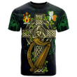 1sttheworld Ireland T-Shirt - Logan Irish Family Crest and Celtic Cross A7