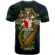 1sttheworld Ireland T-Shirt - Blanchfield Irish Family Crest and Celtic Cross A7