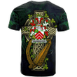 1sttheworld Ireland T-Shirt - Barrington Irish Family Crest and Celtic Cross A7