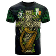1sttheworld Ireland T-Shirt - Finglas Irish Family Crest and Celtic Cross A7