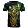 1sttheworld Ireland T-Shirt - Bernard Irish Family Crest and Celtic Cross A7