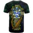 1sttheworld Ireland T-Shirt - Birch Irish Family Crest and Celtic Cross A7