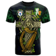 1sttheworld Ireland T-Shirt - House of O'BRENNAN (Connacht) Irish Family Crest and Celtic Cross A7