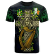 1sttheworld Ireland T-Shirt - McSweeney Irish Family Crest and Celtic Cross A7