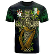 1sttheworld Ireland T-Shirt - McGowan or McGouan Irish Family Crest and Celtic Cross A7