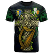 1sttheworld Ireland T-Shirt - House of CUSACK Irish Family Crest and Celtic Cross A7