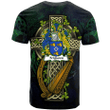 1sttheworld Ireland T-Shirt - Ferguson Irish Family Crest and Celtic Cross A7