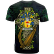 1sttheworld Ireland T-Shirt - Donnell or O'Donnell Irish Family Crest and Celtic Cross A7