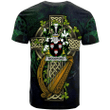 1sttheworld Ireland T-Shirt - Woodford Irish Family Crest and Celtic Cross A7