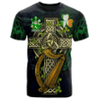 1sttheworld Ireland T-Shirt - McGettigan or Gethin Irish Family Crest and Celtic Cross A7