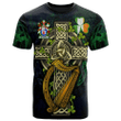 1sttheworld Ireland T-Shirt - Mulrony or O'Mulroney Irish Family Crest and Celtic Cross A7