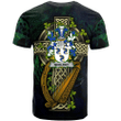 1sttheworld Ireland T-Shirt - McElroy or Gilroy Irish Family Crest and Celtic Cross A7