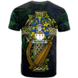 1sttheworld Ireland T-Shirt - McLysacht or Lysacht Irish Family Crest and Celtic Cross A7