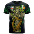 1sttheworld Ireland T-Shirt - House of MACDERMOT Irish Family Crest and Celtic Cross A7