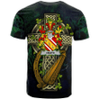 1sttheworld Ireland T-Shirt - Heath Irish Family Crest and Celtic Cross A7