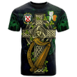 1sttheworld Ireland T-Shirt - House of O'CASSIDY Irish Family Crest and Celtic Cross A7