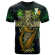 1sttheworld Ireland T-Shirt - McManus Irish Family Crest and Celtic Cross A7