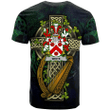 1sttheworld Ireland T-Shirt - White or Whyte Irish Family Crest and Celtic Cross A7