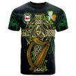 1sttheworld Ireland T-Shirt - House of DILLON Irish Family Crest and Celtic Cross A7