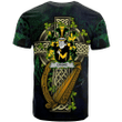 1sttheworld Ireland T-Shirt - Croke Irish Family Crest and Celtic Cross A7