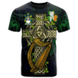 1sttheworld Ireland T-Shirt - Canton Irish Family Crest and Celtic Cross A7