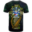 1sttheworld Ireland T-Shirt - Keane or O'Cahan Irish Family Crest and Celtic Cross A7