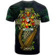 1sttheworld Ireland T-Shirt - Broder or O'Broder Irish Family Crest and Celtic Cross A7