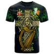 1sttheworld Ireland T-Shirt - Ireland Irish Family Crest and Celtic Cross A7