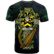 1sttheworld Ireland T-Shirt - Curnin or O'Curneen Irish Family Crest and Celtic Cross A7