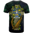 1sttheworld Ireland T-Shirt - Meagher or O'Maher Irish Family Crest and Celtic Cross A7